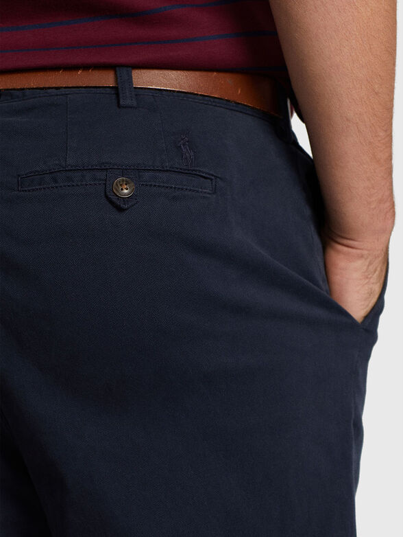 Cotton trousers in dark blue - 3