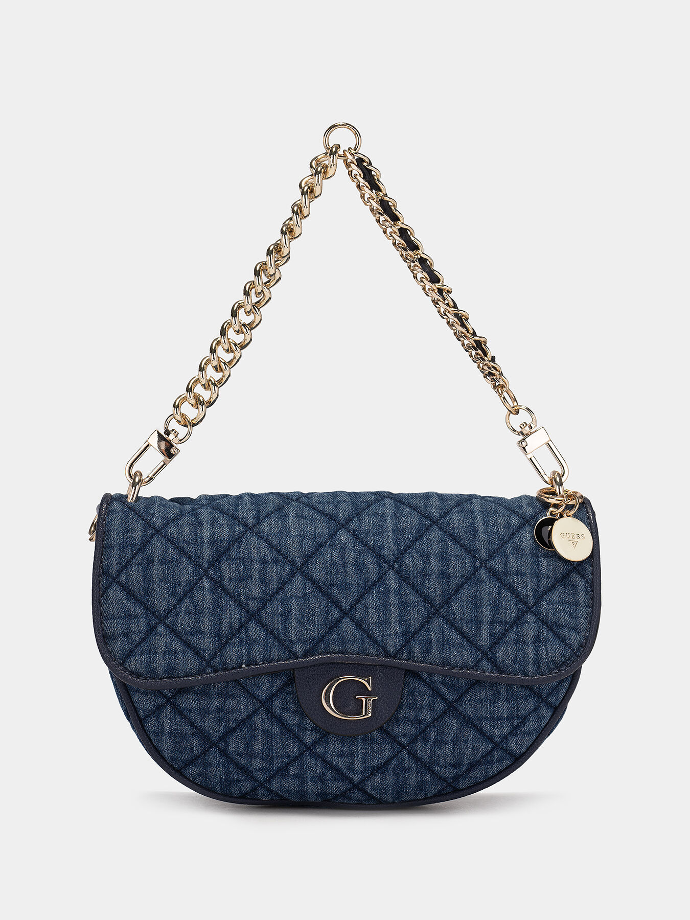 GILLIAN denim bag with quilted effect brand GUESS Globalbrandsstore en