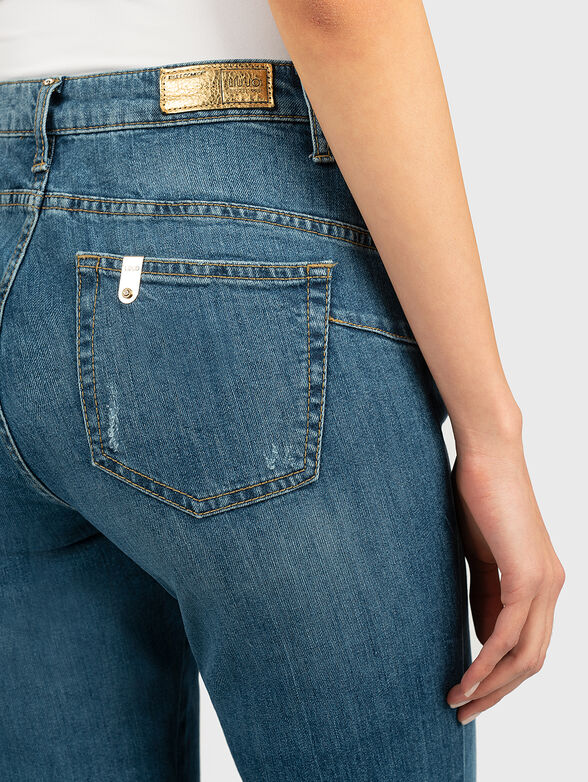 Jeans with tears and logo embroidery - 4