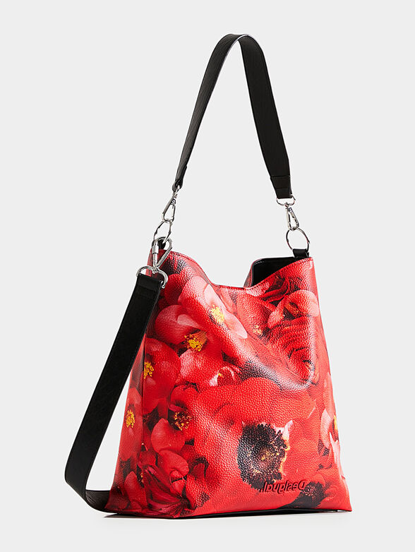 Bag with floral red print - 3