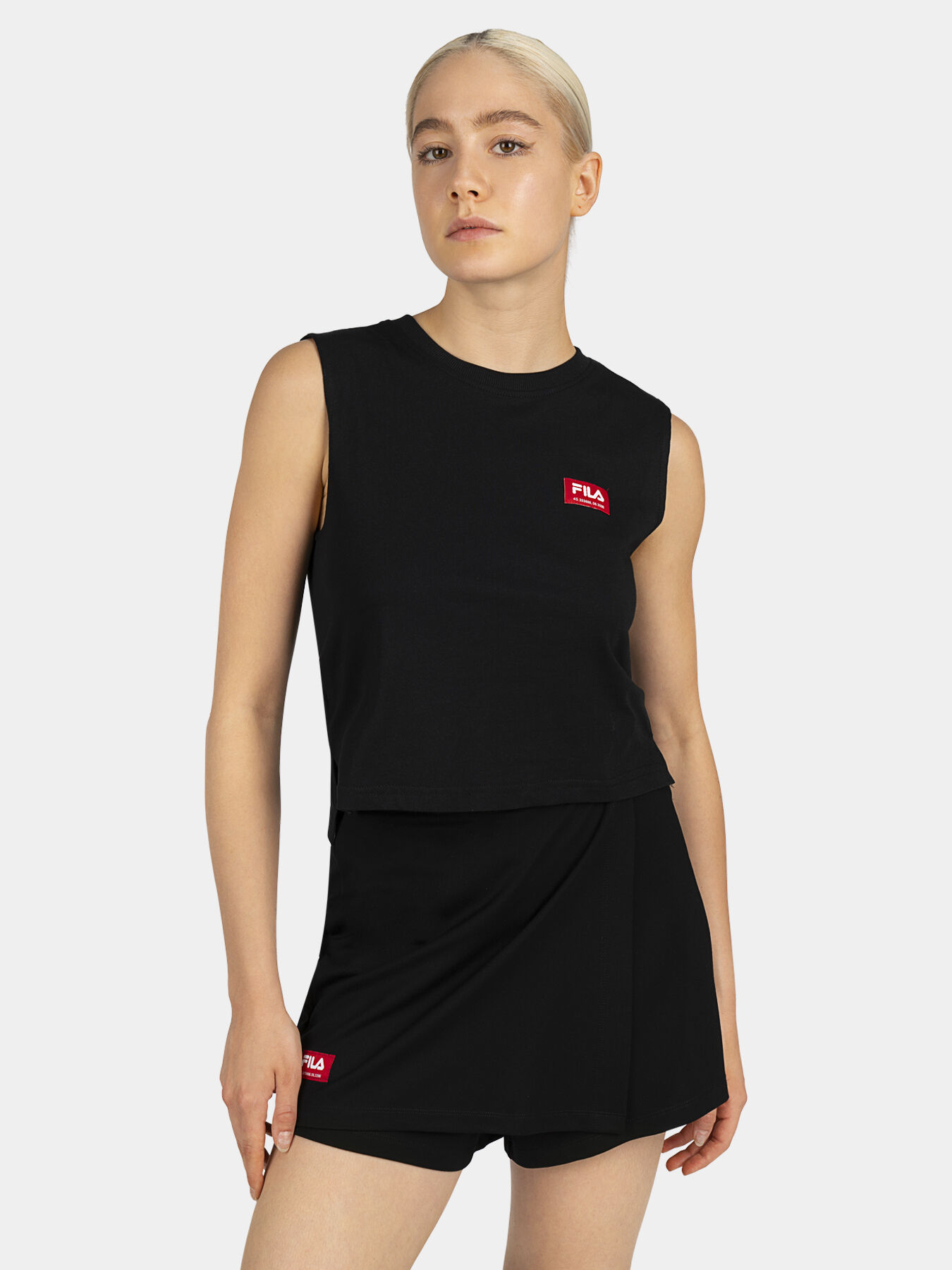 ■FILA■ Shirring Crop Short Sleeve T-shirtFS2RSH2157FDNA 11 FILA SHIRRING CROP SHORT SLEEVE TEE – FILA Malaysia