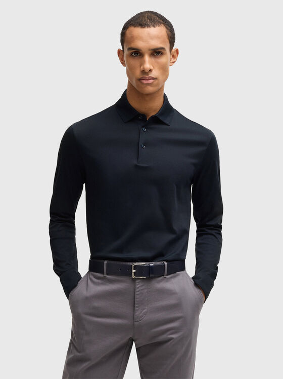 Поло-шърт PLEINS в тъмносин цвят - 1