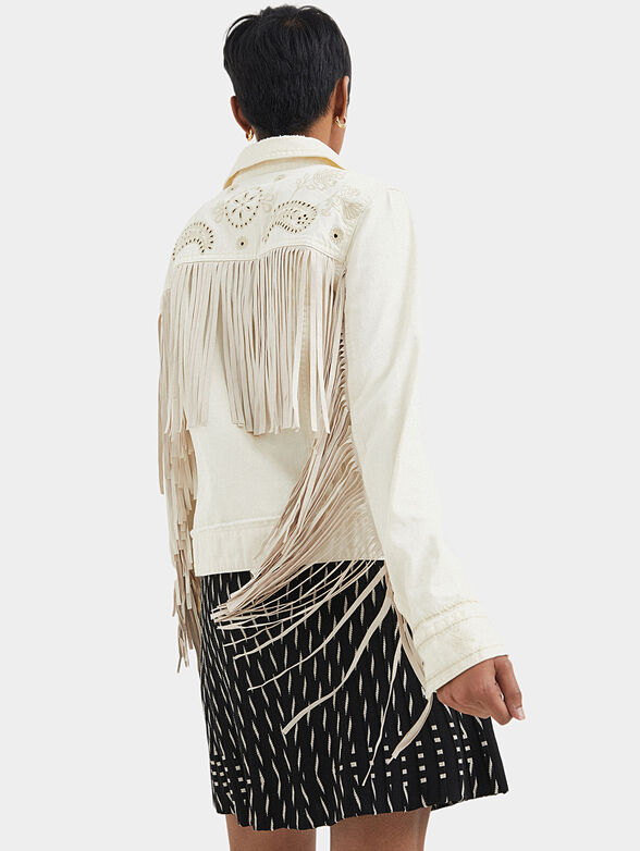 MONICA jacket with embroidery and fringe - 2