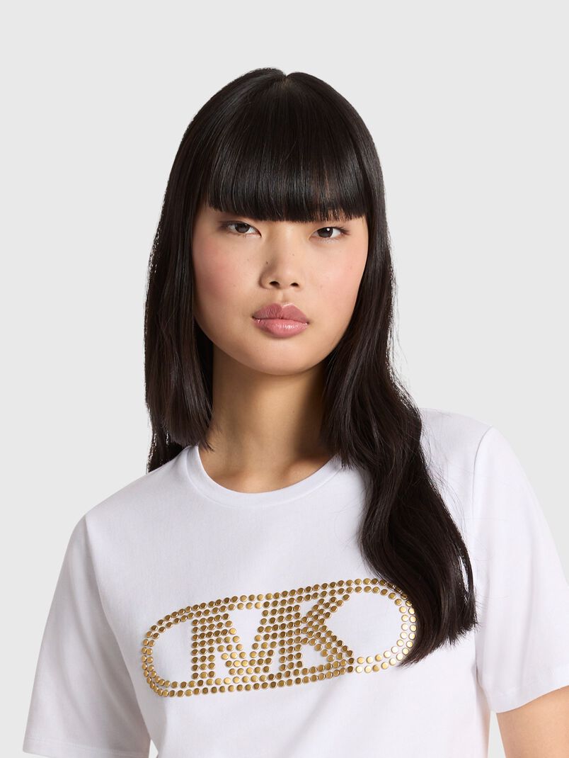 Cotton T-shirt with a logo accent - 3