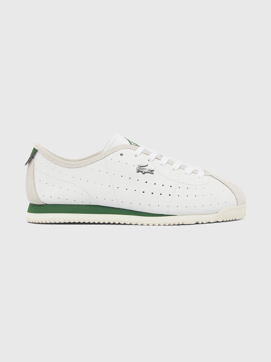 Leather sports shoes with logo - 1