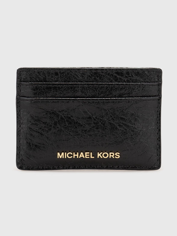 Black leather card holder - 1