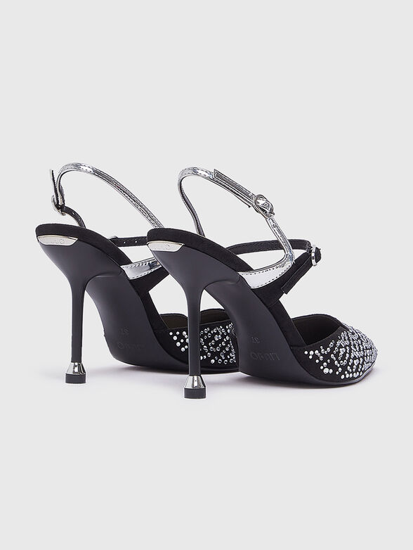 Heeled shoes with crystal appliqu&eacute;s - 3