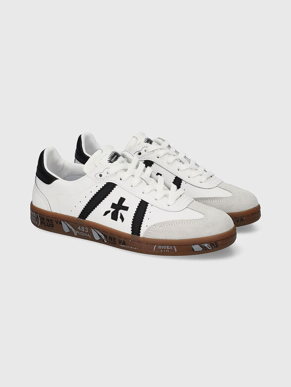 BONNIE leather shoes with accent sole - 2