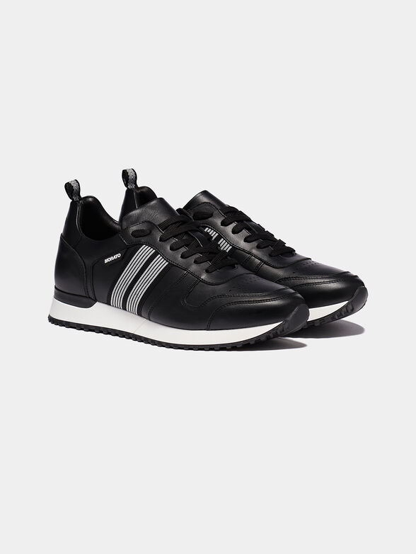 Black sneakers with contrasting band - 2