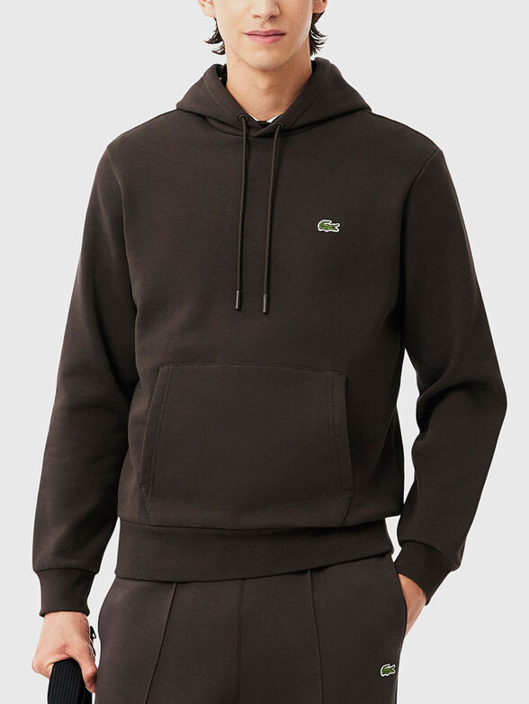 Hooded sweatshirt with logo accent - 1
