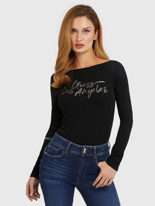 HEVELINA bodysuit with cut-out back