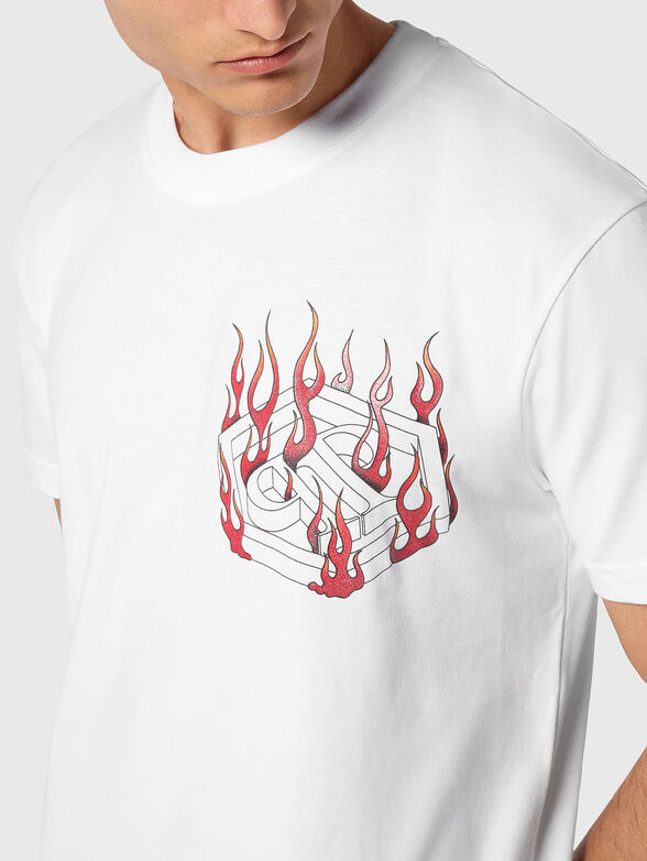 HEXAGON black T-shirt with logo print  - 4