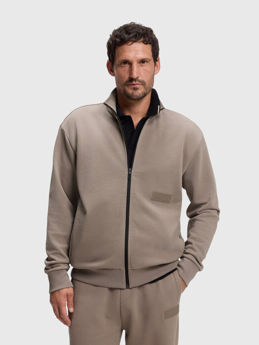 Zip-up sweatshirt with logo detail