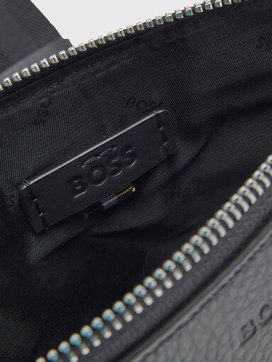 Black leather crossbody bag - 5