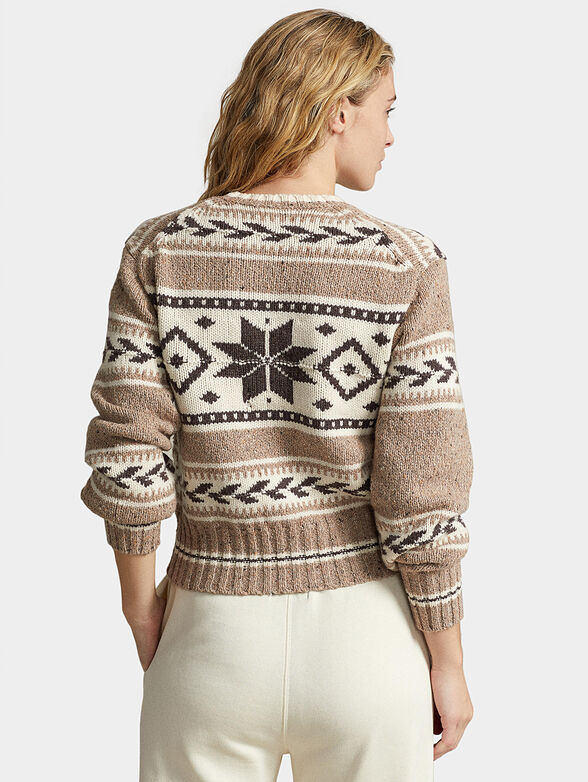 Sweater with contrasting geometric details - 3