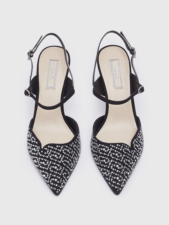 Heeled shoes with crystal appliqu&eacute;s - 6
