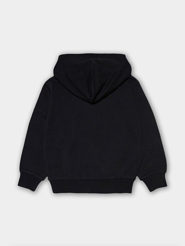 Black sweatshirt with logo print - 2