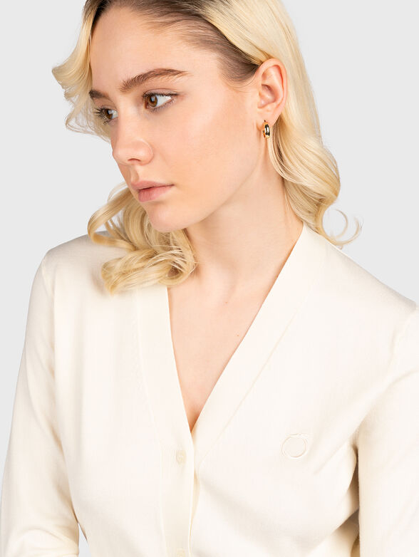 Black viscose cardigan - 4