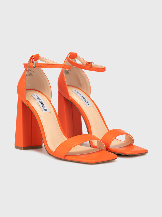 Кожени сандали AIRY в оранжев цвят - 2