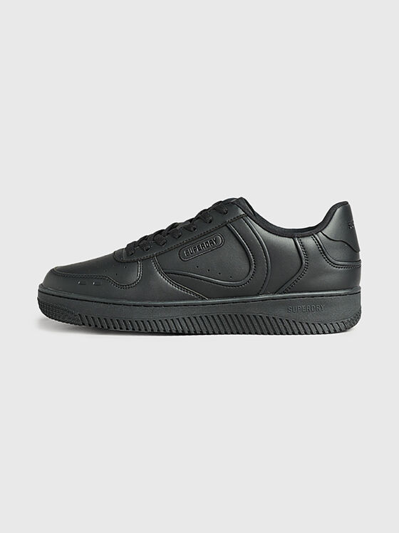 Черни спортни обувки от еко кожа - 1