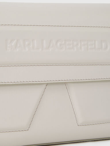Leather crossbody bag with logo - 4