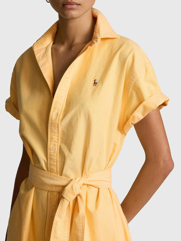Oxford dress with logo embroidery - 4