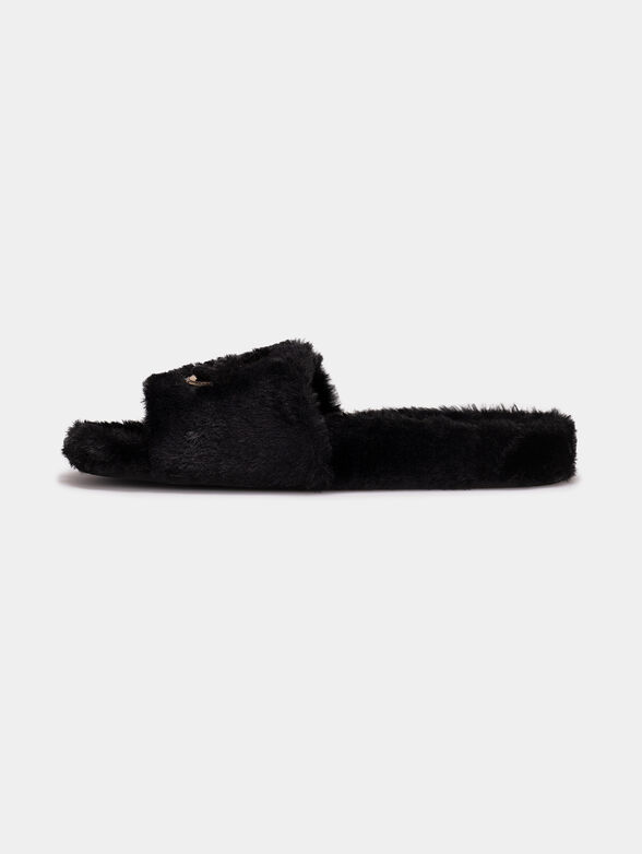Black slippers SOFT 157 with logo - 4