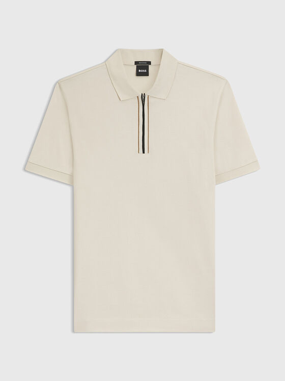 Cotton polo shirt with logo - 1