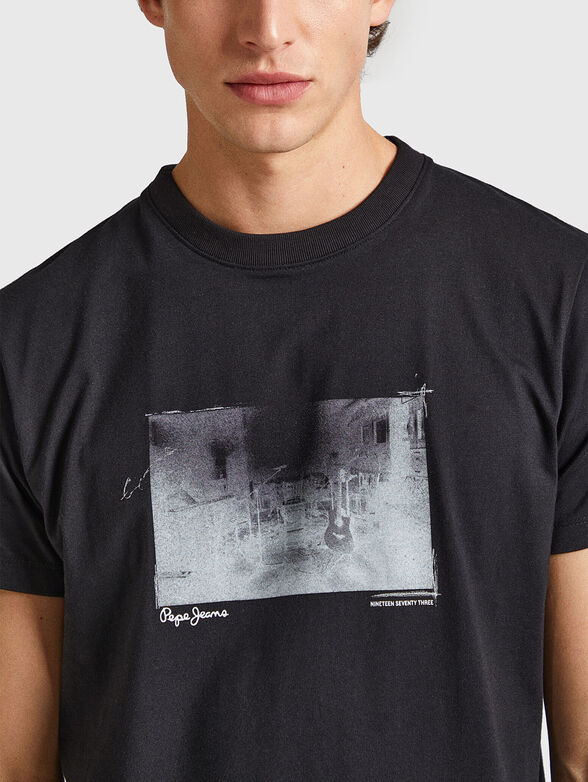 CLARK black T-shirt with print - 4