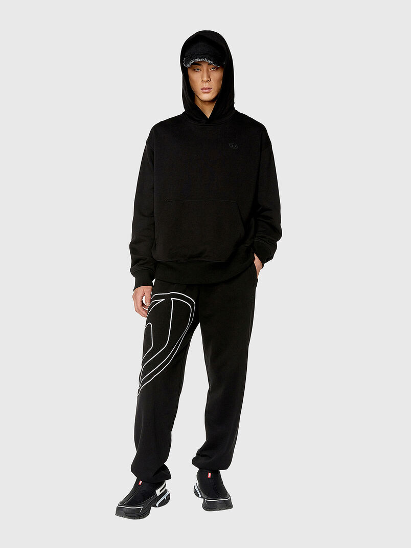 Logo-embroidered sweatpants in black  - 3