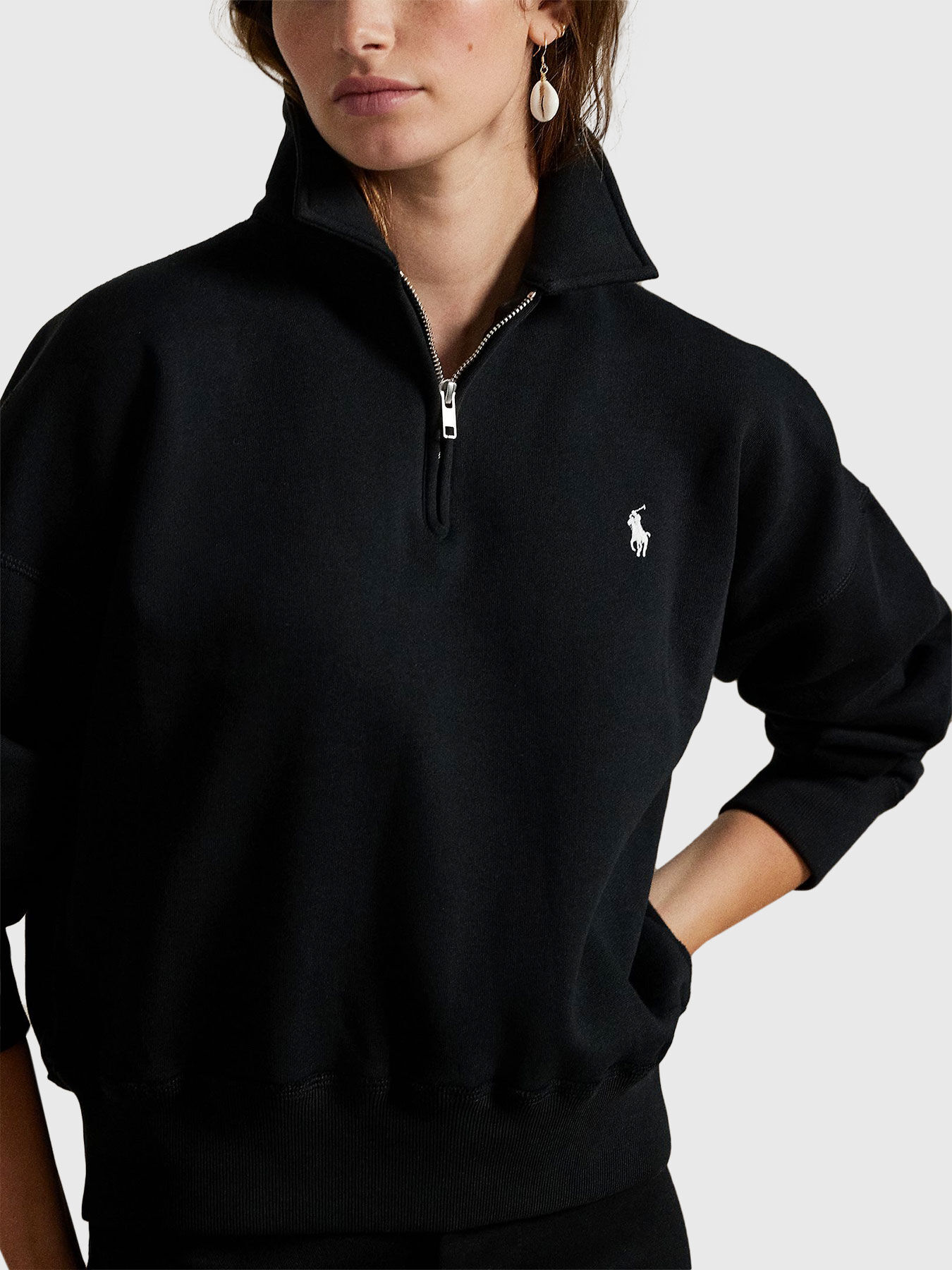 High-neck sweatshirt with zip brand POLO RALPH LAUREN