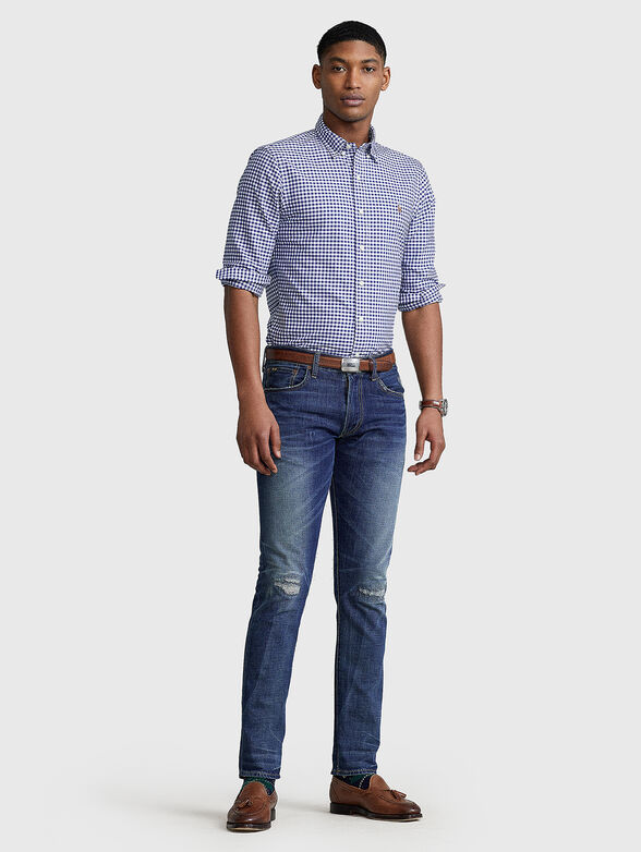 Logo detail check shirt  - 2