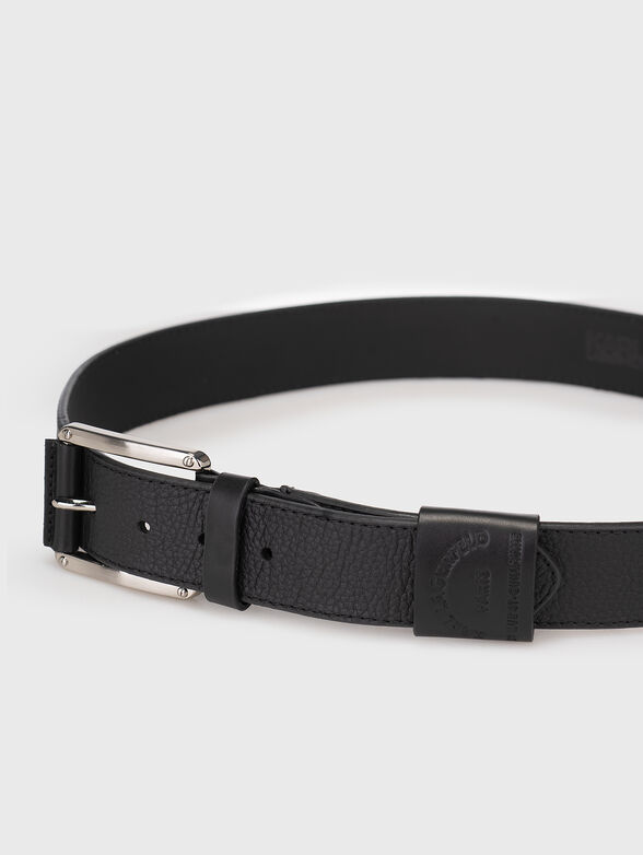 Black leather belt  - 2