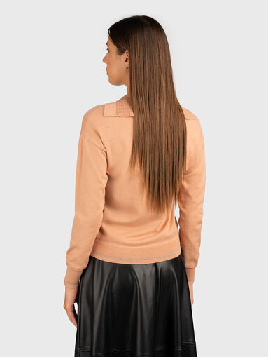 V-neck sweater with ties - 3