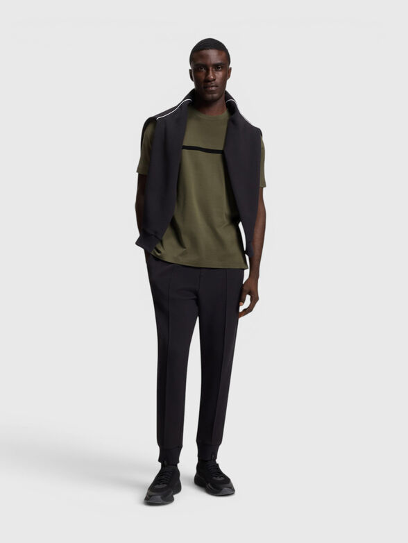Cotton T-shirt with contrasting trim  - 2