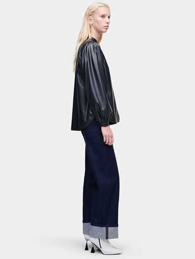 Long sleeve shirt in eco leather - 4