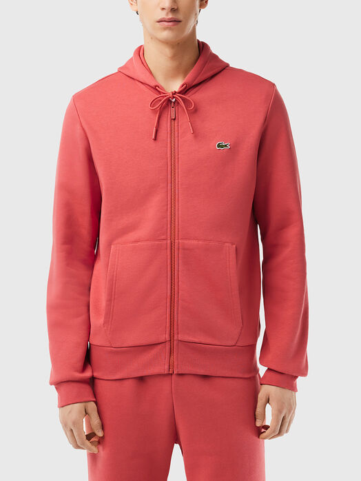 Cotton hooded sweatshirt in blue