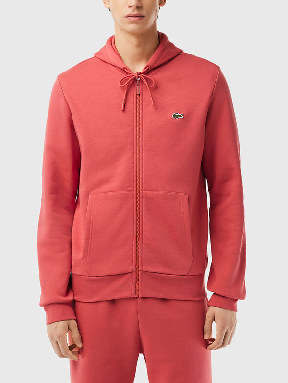 Cotton hooded sweatshirt in blue - 1