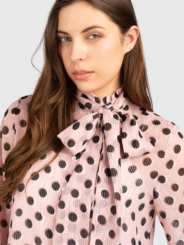 Shirt with accent ribbon - 4