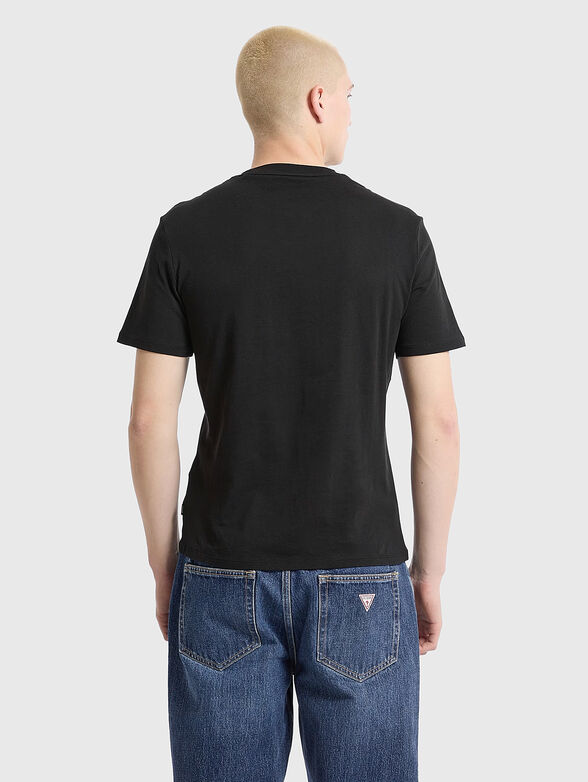 Black T-shirt with logo print - 3