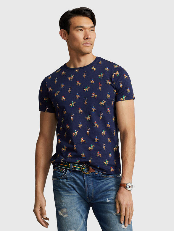 Monogram-logo print T-shirt  - 1