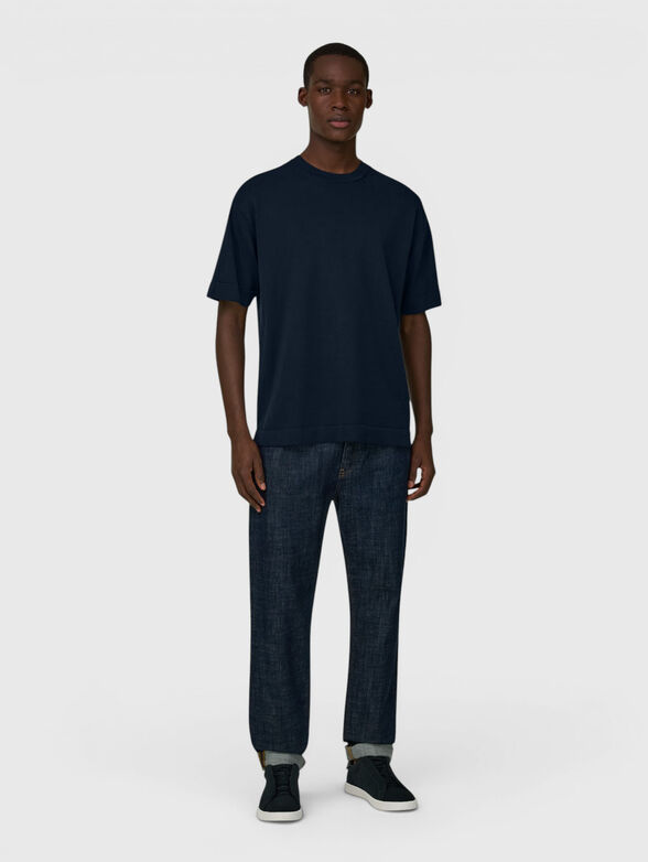 Dark blue cotton T-shirt - 2