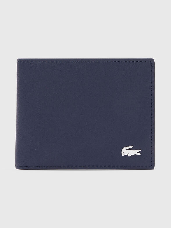 Navy leather wallet - 1