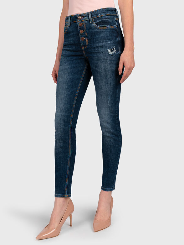 Jeans with distressed effect - 1