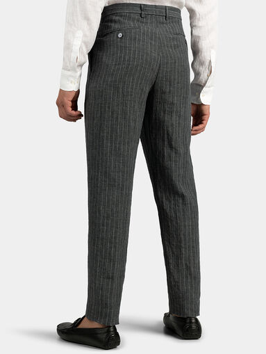 Grey linen trousers - 5