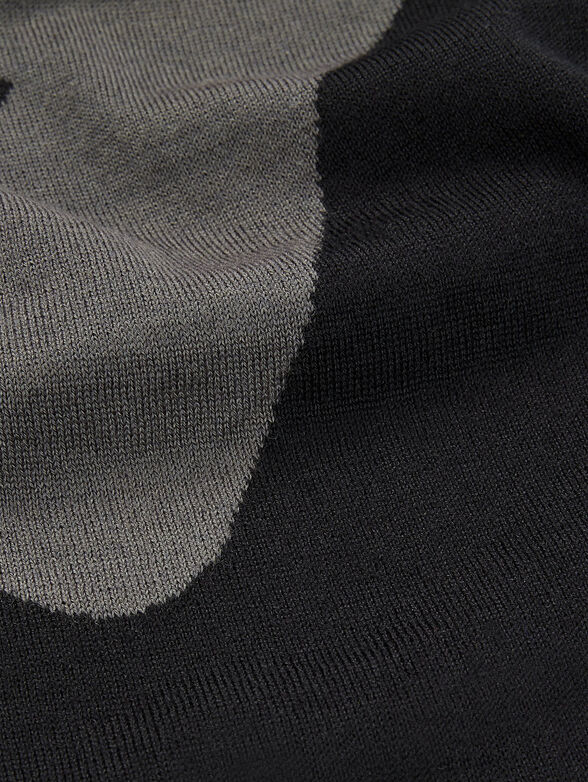 Contrast-logo scarf - 4