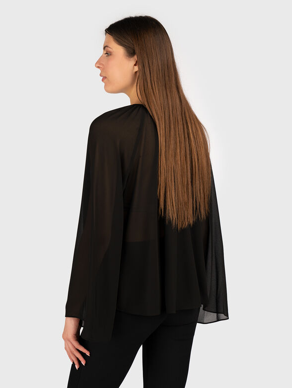 Long sleeve blouse with sheer effect - 2