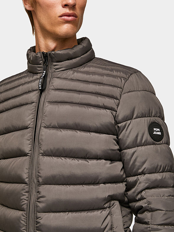 JACK black padded jacket with logo detail - 3