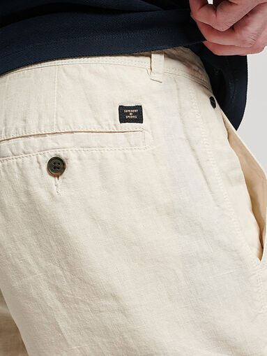 STUDIOS blue linen shorts - 4