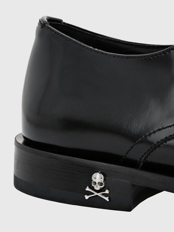 Black Derby shoes with metal accents - 3